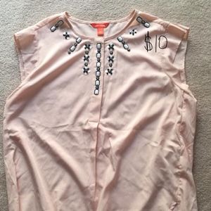 Pink Jewelled Button Down